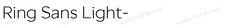 Ring Sans Light字体转换
